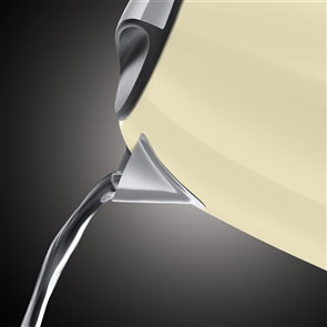 Russell Hobbs 20415-70 Bouilloire électrique Colours Plus+ 1.7 L crème avec fonction ébullition rapide (1 tasse en 50 s) et bec verseur anti-gouttes