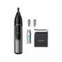 Philips NT3650/16 Tondeuse Nez Oreilles Sourcils Recortador Poils, Technologie PrecisionTrim, Protection Peau, Lavable, Fonctionne Pile AA, Gris Noir