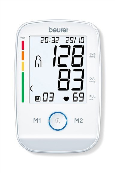 Beurer BM-45 Tensiomètre de Bras Électronique Automatique avec Grand Écran Tactile et Détecteur d'Arythmie - Conforme aux Directives de l'OMS