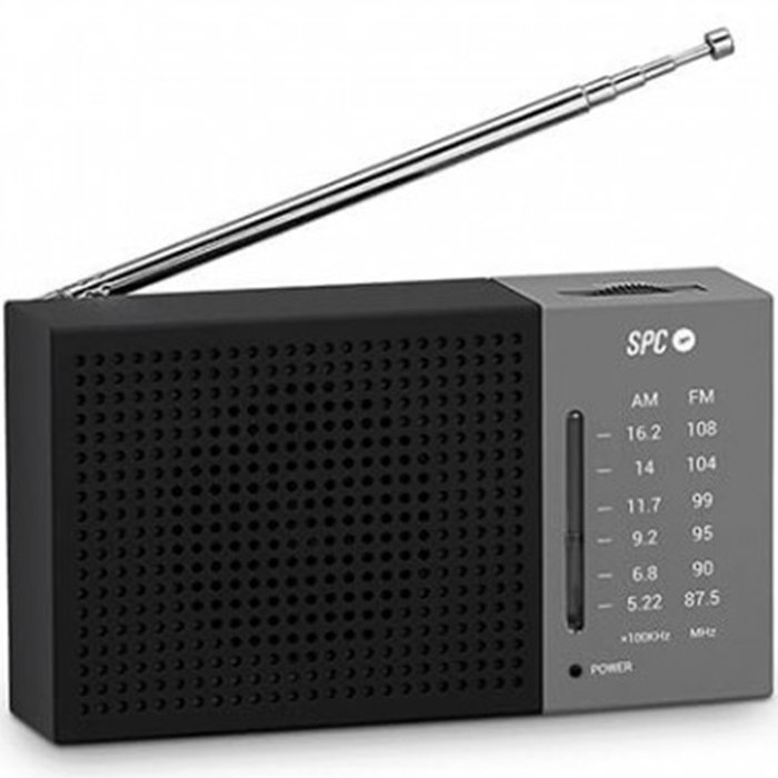 SPC JETTY LITE Radio AM/FM Compacte avec Son Puissant - Noir