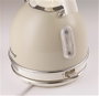 Ariete 2877/03 Bouilloire électrique Vintage 1,7L beige - Filtre anti-calcaire amovible, arrêt automatique, bec verseur, asa ergonomique