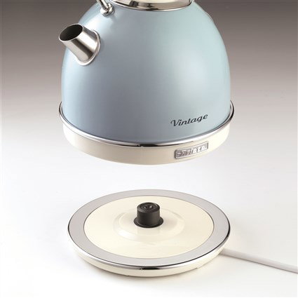 Ariete 2877/05 - Bouilloire vintage bleue 1,7 L - Design rétro avec filtre anti-calcaire amovible et système d'arrêt automatique