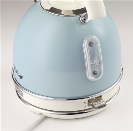 Ariete 2877/05 - Bouilloire vintage bleue 1,7 L - Design rétro avec filtre anti-calcaire amovible et système d'arrêt automatique