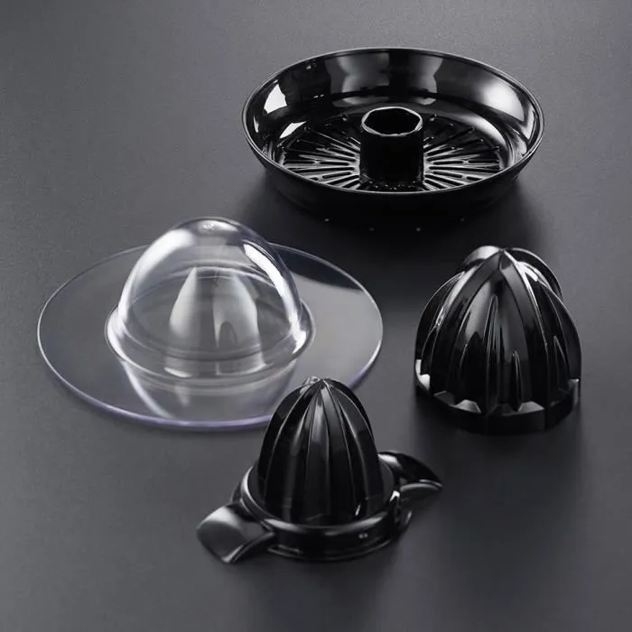 Russell Hobbs Presse-agrumes électrique 22760-56 avec 2 cônes interchangeables pour jus de fruit frais rapide - Design inox brossé