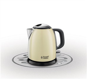 Russell Hobbs 24994-70 - Bouilloire électrique mini 1 litre - Design Coloris Plus+ - Couleur crème - Économe en énergie Russell Hobbs 24994-70 - Bouilloire électrique mini 1 litre - Design Coloris Plus+ - Couleur crème - Économe en énergie