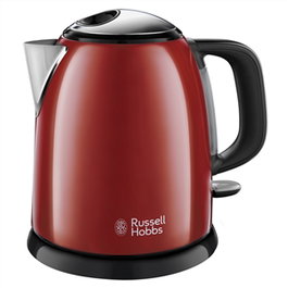 Russell Hobbs 24992-70 - Hervoir électrique Mini Colours Plus+, 1 litre, rouge - Design compact, économie d'énergie