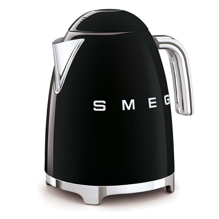 Smeg KLF03BLEU Bouilloire noire 1,7 L 2400 W inox sans fil avec filtre anticalcaire