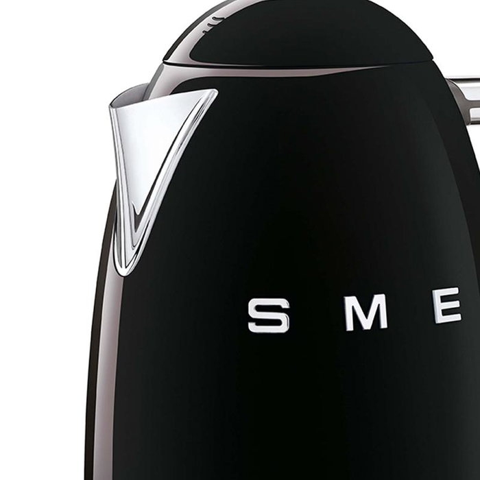 Smeg KLF03BLEU Bouilloire noire 1,7 L 2400 W inox sans fil avec filtre anticalcaire