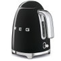 Smeg KLF03BLEU Bouilloire noire 1,7 L 2400 W inox sans fil avec filtre anticalcaire