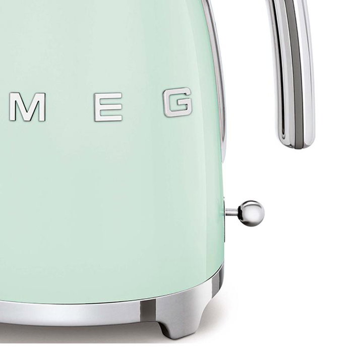 Smeg Bouilloire électrique KLF03PGEU vert pastel, 1,7 L, rétroéclairage LED, arrêt automatique
