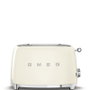 Smeg TSF01CREU Grille-pain 2 tranches Crème Inox 950W 6 niveaux de brunissage
