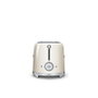 Smeg TSF01CREU Grille-pain 2 tranches Crème Inox 950W 6 niveaux de brunissage