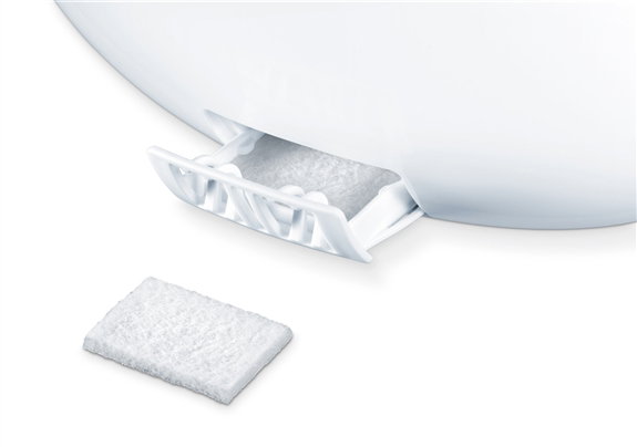 Beurer LB-37 Blanc Humidificateur d'air à ultrasons pour pièce jusqu'à 20m², silencieux, à faible consommation, avec diffuseur d'huiles essentielles