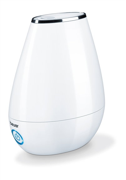 Beurer LB-37 Blanc Humidificateur d'air à ultrasons pour pièce jusqu'à 20m², silencieux, à faible consommation, avec diffuseur d'huiles essentielles