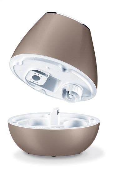 Beurer LB-37 Toffee Humidificateur d'air à ultrasons pour pièces jusqu'à 20m², silencieux, avec diffuseur d'huiles aromatiques