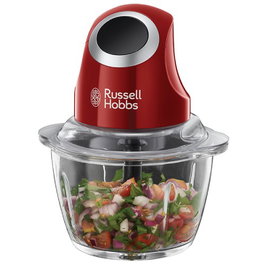 Russell Hobbs 24660-56 Picadora Desire - Mini hachoir électrique 200W avec bol en verre de 500ml pour ail, pesto, herbes et préparations pour bébé