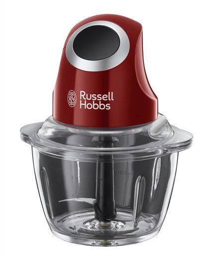 Russell Hobbs 24660-56 Picadora Desire - Mini hachoir électrique 200W avec bol en verre de 500ml pour ail, pesto, herbes et préparations pour bébé