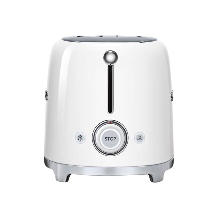 SMEG Grille-pain TSF01WHEU 2 tranches Blanc Inox 950W 6 niveaux de brunissage