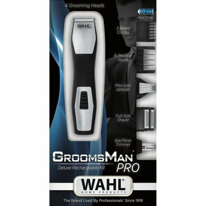 Wahl Groomsman Pro - Tondeuse à barbe et corps multifonctions - Noir / Argent