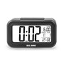 ELBE RD-668-N Réveil Digital Voyage avec Capteur de Température et Humidité - Grand Écran LCD 11,2 cm (4,4") - Alarme Double