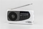 Radio portative Elbe RF-52-SOB en blanc avec tuner analogique FM/AM, haut-parleur intégré et antenne télescopique