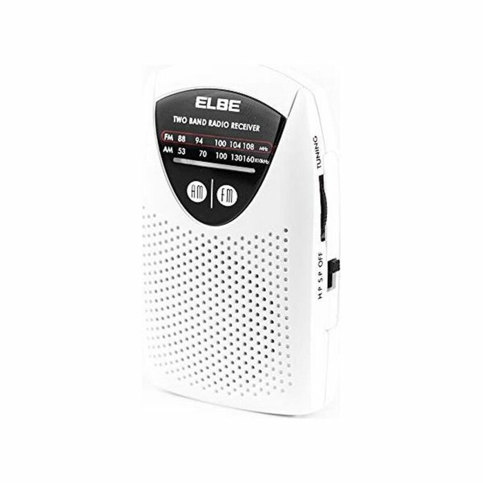 Elbe RF-50 Radio de poche AM/FM Blanche Elbe RF-50 Radio de poche AM/FM Blanche
