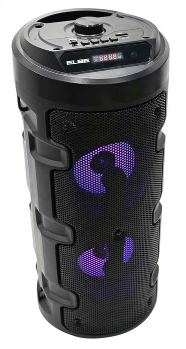 Elbe ALT-88-TWS Haut-parleur Bluetooth Portable Karaoké 10W avec LED, Fonction TWS, Microphone, Lecteur SD, USB et FM