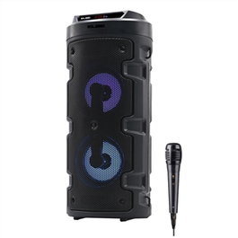 Elbe ALT-88-TWS Haut-parleur Bluetooth Portable Karaoké 10W avec LED, Fonction TWS, Microphone, Lecteur SD, USB et FM