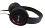 Elbe AU-813-NR Casque audio avec micro noir et rouge, design ergonomique et ajustable, léger et confortable pour de longues sessions