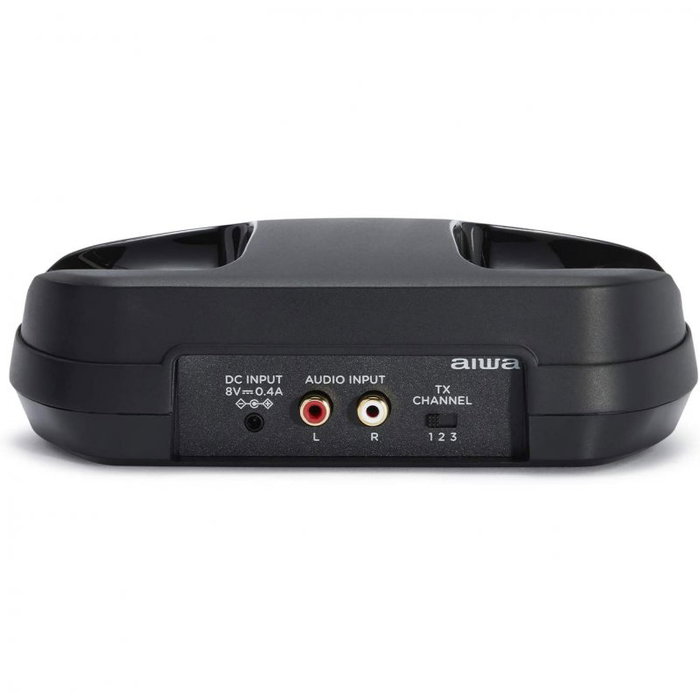 Aiwa WHF-880 Casque sans fil RF avec base de charge 100 m Noir