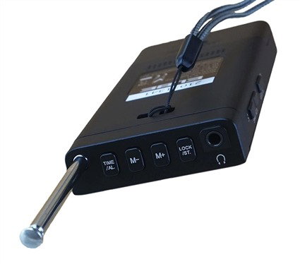 Elbe RF-94 Radio numérique AM/FM portable avec grand écran rétroéclairé, casque inclus, mémoire pour 40 stations