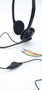 Elbe AU-660-MIC Casque avec microphone pour télé-travail - Réduction de bruit, réglage du volume sur câble, confortable et léger