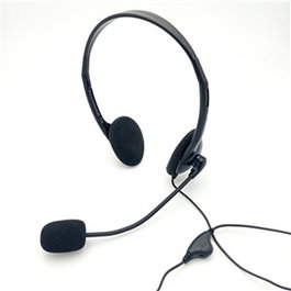 Elbe AU-660-MIC Casque avec microphone pour télé-travail - Réduction de bruit, réglage du volume sur câble, confortable et léger