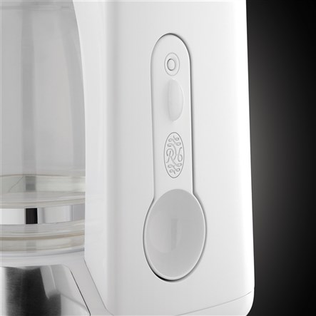 Russell Hobbs 24390-56 Cafetière Inspire Blanche avec détails en acier inoxidable - Machine à café filtre