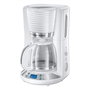 Russell Hobbs 24390-56 Cafetière Inspire Blanche avec détails en acier inoxidable - Machine à café filtre