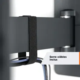 VOGEL'S Support mural TV TVM 1623 Full-Motion Large, 1 bras pour téléviseurs 40 à 77 pouces, articulé, inclinaison et rotation