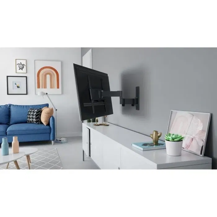 VOGEL'S TVM 1443 Full-Motion+ Medium - Support mural TV 2 bras Full Motion, inclinaison 15°, pour écran 32 à 65 pouces (max 25 kg)