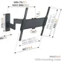 VOGEL'S TVM 1443 Full-Motion+ Medium - Support mural TV 2 bras Full Motion, inclinaison 15°, pour écran 32 à 65 pouces (max 25 kg)