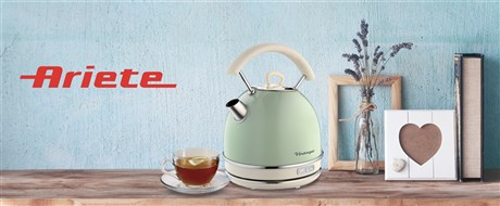 Ariete 2877/04 - Bouilloire électrique Vintage 1,7 L - Vert - Design rétro, filtre anti-calcaire amovible, arrêt automatique