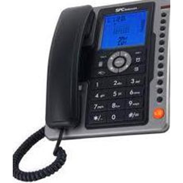 SPC Téléphone Fixe Office Pro Noir - 3604N - 7 Mémoires Directes, Mains Libres, Écran LCD, 99 Appels Reçus SPC Téléphone Fixe Office Pro Noir - 3604N - 7 Mémoires Directes, Mains Libres, Écran LCD, 99 Appels Reçus