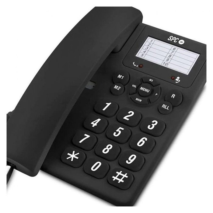 SPC Téléphone fixe Original Noir et Rouge