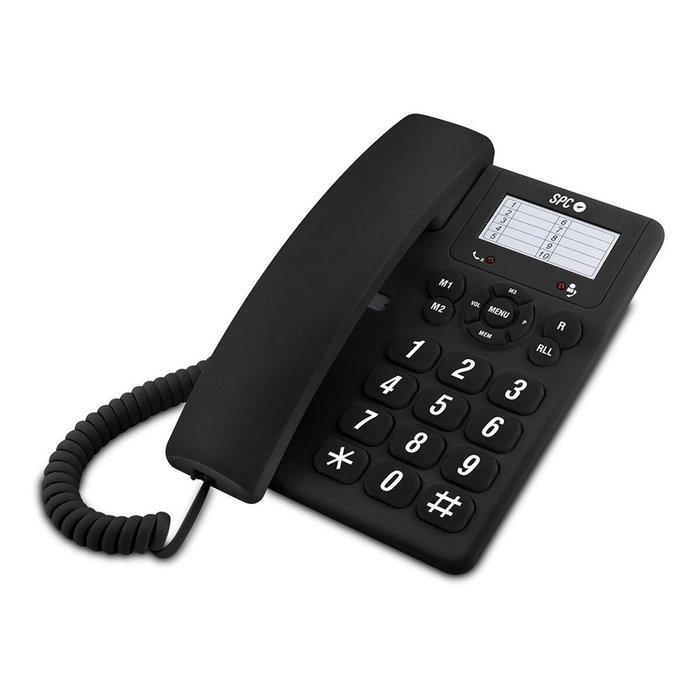 SPC Téléphone fixe Original Noir et Rouge