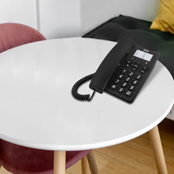 SPC Téléphone fixe Original Noir et Rouge
