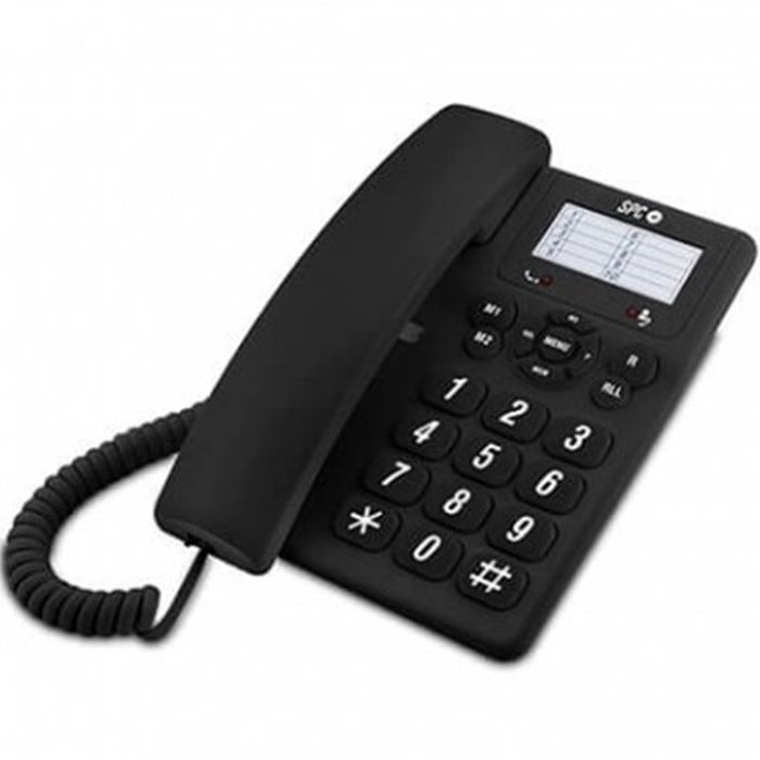 SPC 3602N Téléphone Fixe Noir Classique avec Mute – 21 Touches SPC 3602N Téléphone Fixe Noir Classique avec Mute – 21 Touches