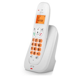 SPC 7331B Téléphone sans fil Kairo Blanc avec écran rétroéclairé et identification des appels