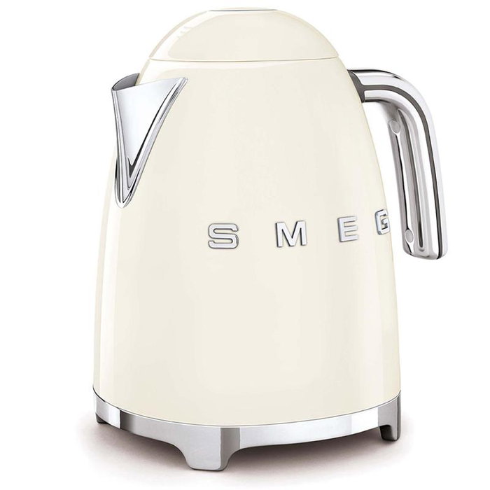 Smeg Bouilloire Électrique Crème KLF03CREU - Rétro, 1,7 L, 3000 W, Arrêt Automatique, Sécurité Antibrûlure, Couvercle Verrouillable