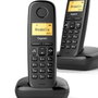 Gigaset A270 Duo Téléphone Fixe Sans Fil DECT avec Répondeur, ÉCO Mode, Noir, 2 Combinés