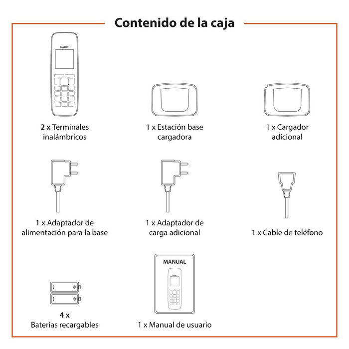 Gigaset A270 Duo Téléphone sans fil Noir