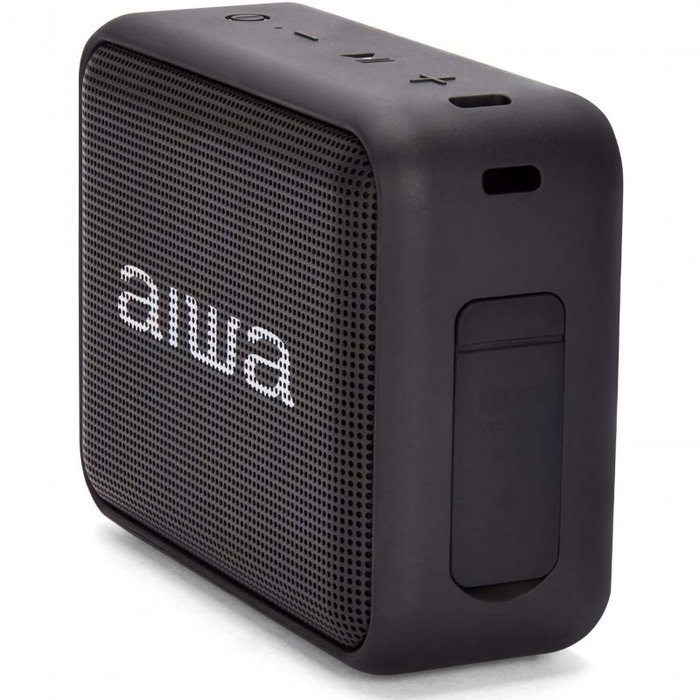 Aiwa BS-200 Enceinte Bluetooth Portable 6W, TWS, IPX6, Autonomie 12h, Radio FM, Mains Libres