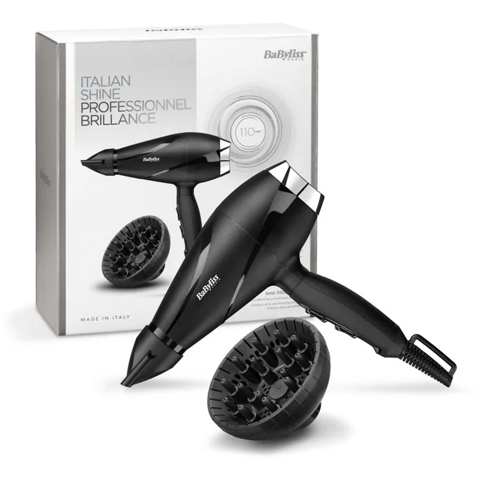 Babyliss Sèche-cheveux Shine Pro 2200, 6713De, 2200W, Ionic, Concentrateur, Diffuseur, Cordon 2.8m
